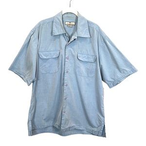 Tommy Bahama Vintage Fit Short Sleeve Button Down Shirt Men's XL Blue